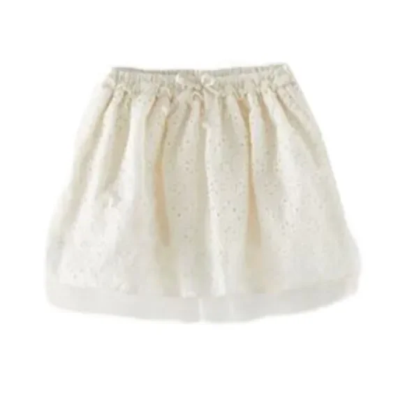 ZARA Kids | Ecru | EMBROIDERED SKIRT WITH TULLE - Picture 2 of 10